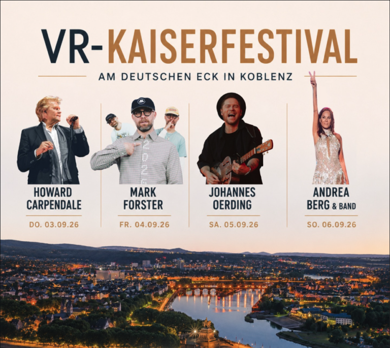 Kaiserfestival 2026: Vier Abende am Deutschen Eck in Koblenz