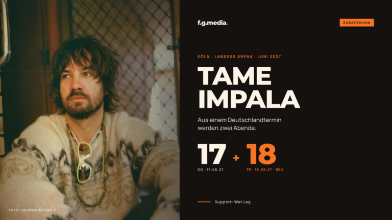 Tame Impala legt zweiten Kölner Termin nach – Zusatzshow am 18. Juni 2027