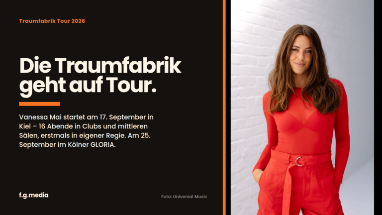 Vanessa Mai auf „Traumfabrik Tour 2026“: Neuanfang in Eigenregie und Club-Atmosphäre